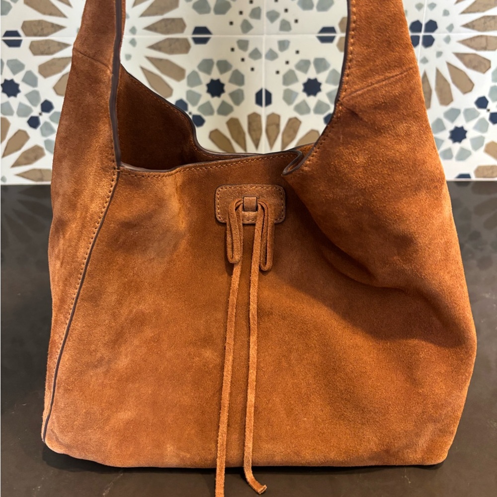 Lucky Brand Tan Suede Shoulder Bag, Brand new